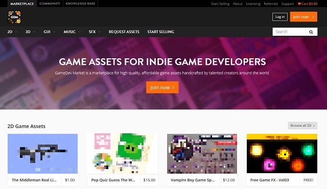 GameDev Market：海外のインディーゲーム製作者が集う著作権フリー素材マーケット